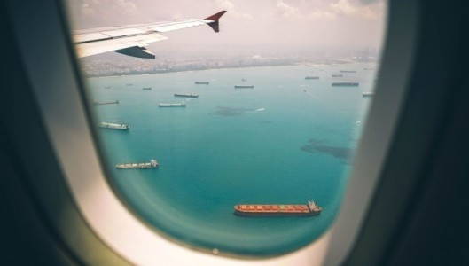 Paisaje desde la ventanilla de un avión