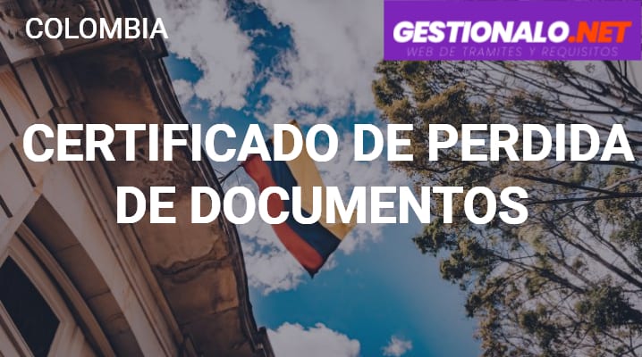 Certificado de Pérdida de Documentos	