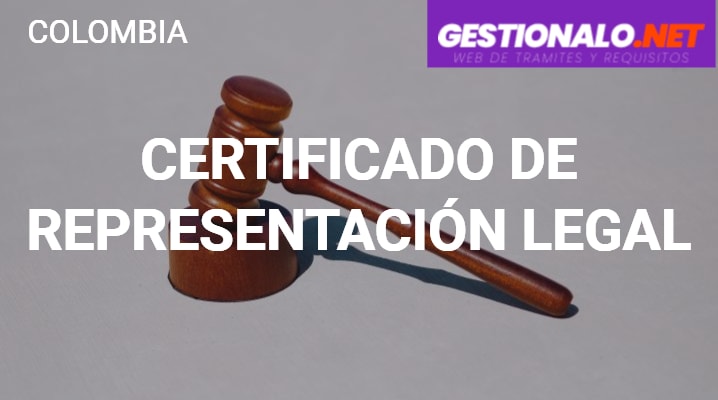 Certificado de Representación Legal