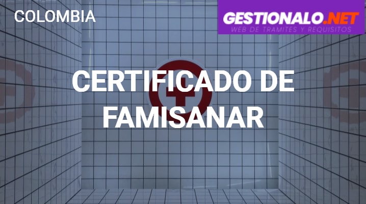 Certificado de Famisanar
