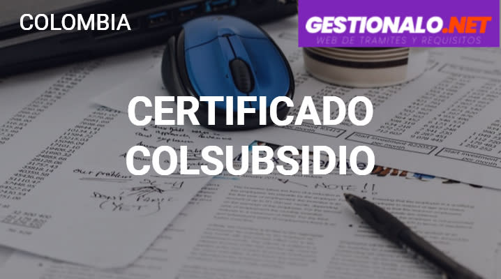Certificado de Colsubsidio