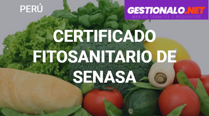 Certificado Fitosanitario de Senasa