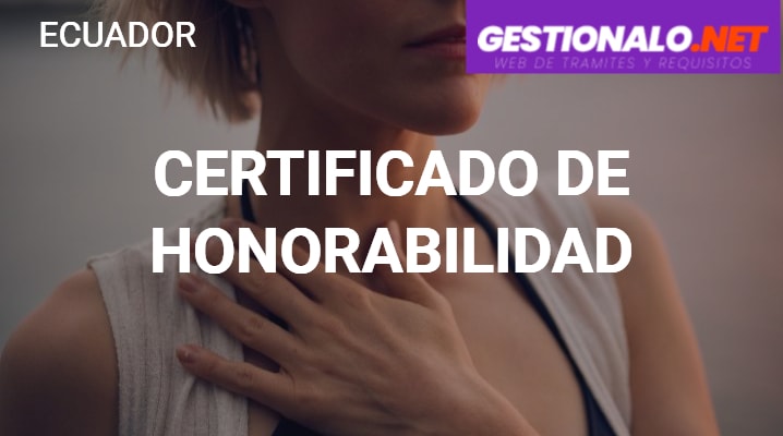 Certificado de Honorabilidad