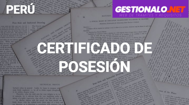 Certificado de Posesión