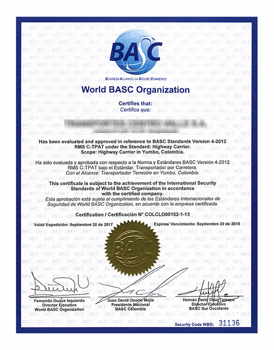 Certificado BASC 
