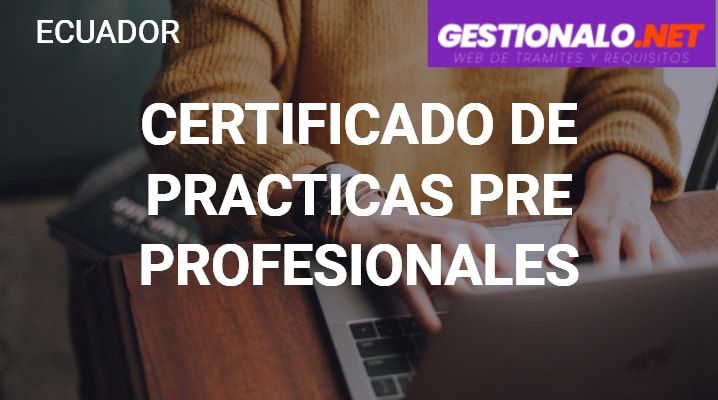 Certificado de Prácticas Pre Profesionales