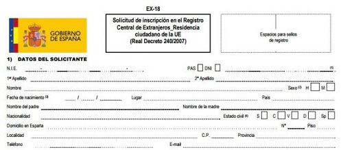 Qué es el Formulario de Inscripción en el Registro de Extranjeros