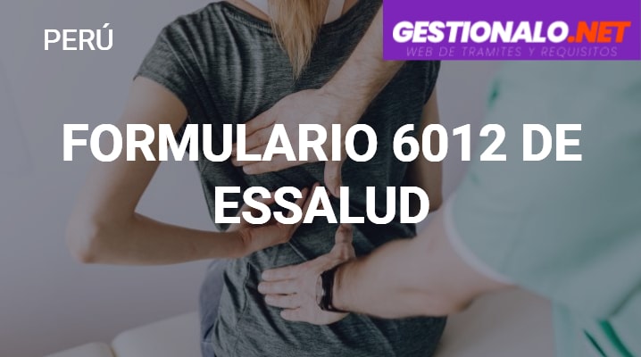 Formulario 6012 de EsSalud